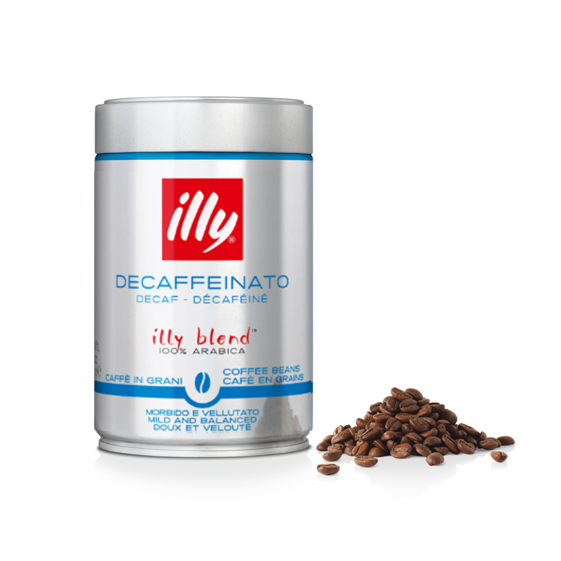illy Whole Bean Decaffeinated Classico Coffee, 8.8 oz | 250g Can