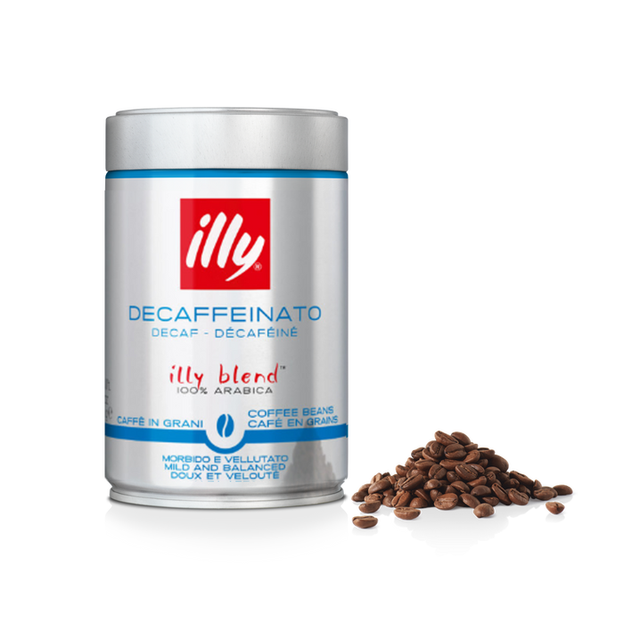 illy Whole Bean Decaffeinated Classico Coffee, 8.8 oz | 250g Can