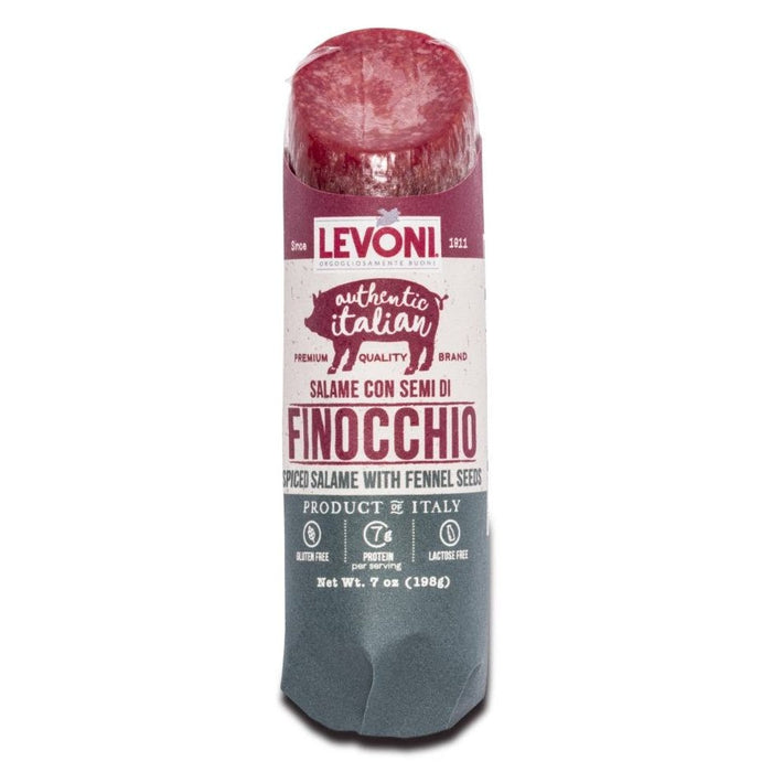 Levoni Salame Finocchio, Spiced Salame with Fennel Seed, Made In Italy, 7 oz | 198 g