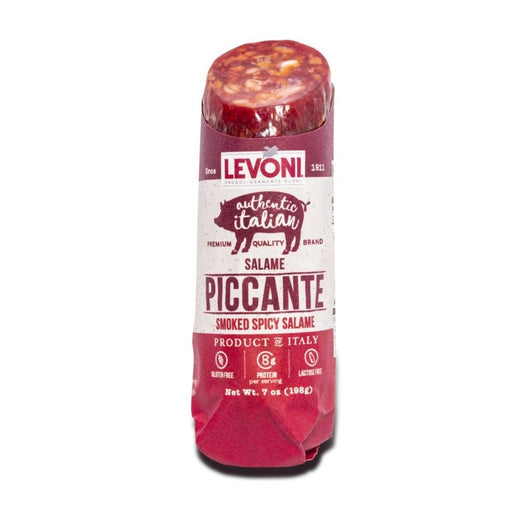 Levoni Salame Piccante, Smoked Spicy Salame, Made In Italy, 7 oz | 198 g
