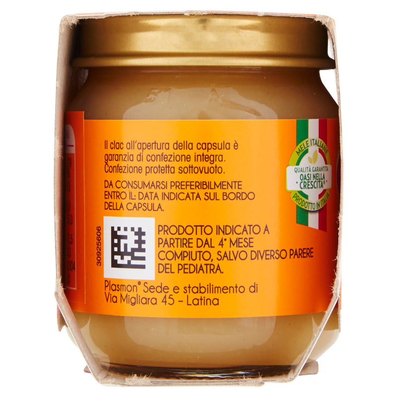 Plasmon Apple Sauce, Omogeneizzato Mela, 2 x 104 g