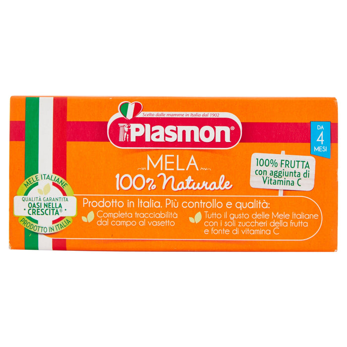 Plasmon Apple Sauce, Omogeneizzato Mela, 2 x 104 g