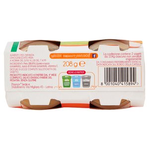 Plasmon Pear Sauce, Omogeneizzato Pera, 2 x 104 g