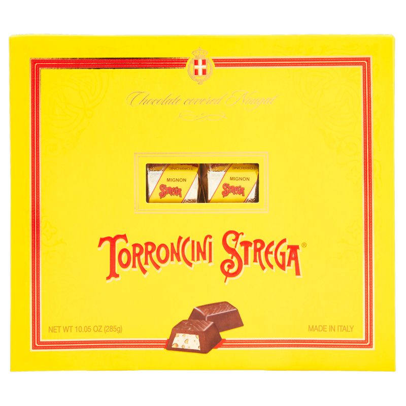 Strega Mini Hard Nougat, Torroncini Strega, 32 Piece Box, 10.05 oz | 285g