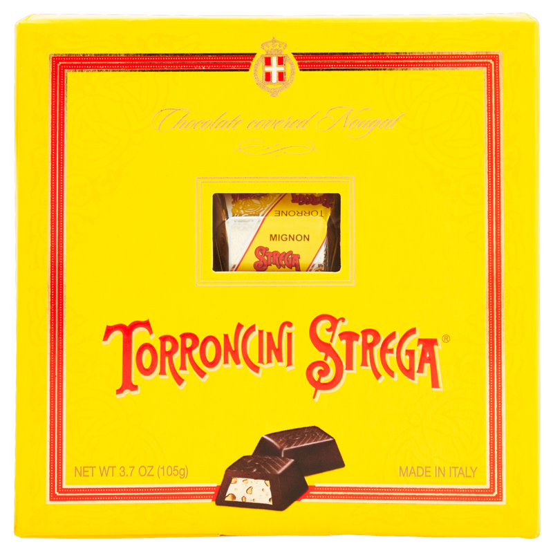 Strega Mini Hard Nougat, Torroncini Strega, 12 Piece Box, 3.7 oz | 105g