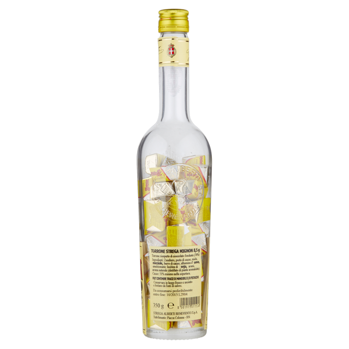 Strega Mini Hard Nougat, Torroncini Bottle,  350g