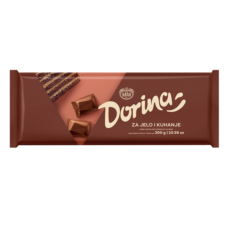 Kras Dorina Baking Dark Chocolate Bar, 10.5 oz | 300g
