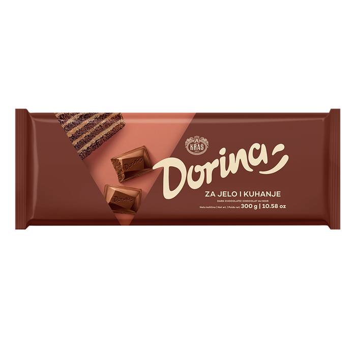Kras Dorina Baking Dark Chocolate Bar, 10.5 oz | 300g
