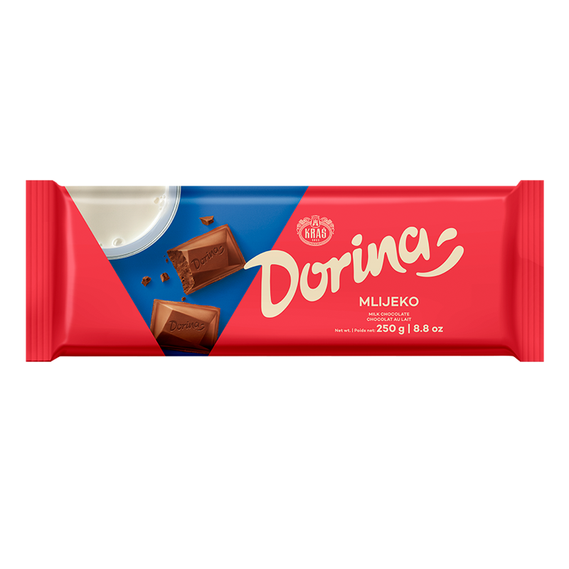 Kras Dorina Milk Chocolate Bar, 8.8 oz | 250g