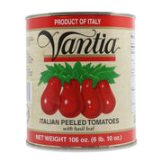 Vantia Italian Peeled Tomatoes w Basil Leaf, 106 oz | 6 lb 10 oz
