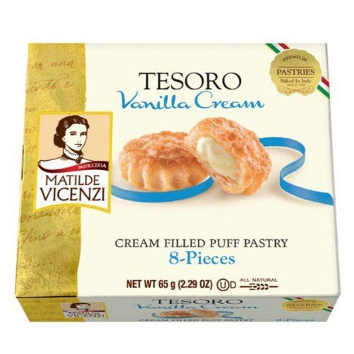 Matilde Vicenzi Tesoro Vanilla, Cream Puff Pastry, 2.29 oz | 65g