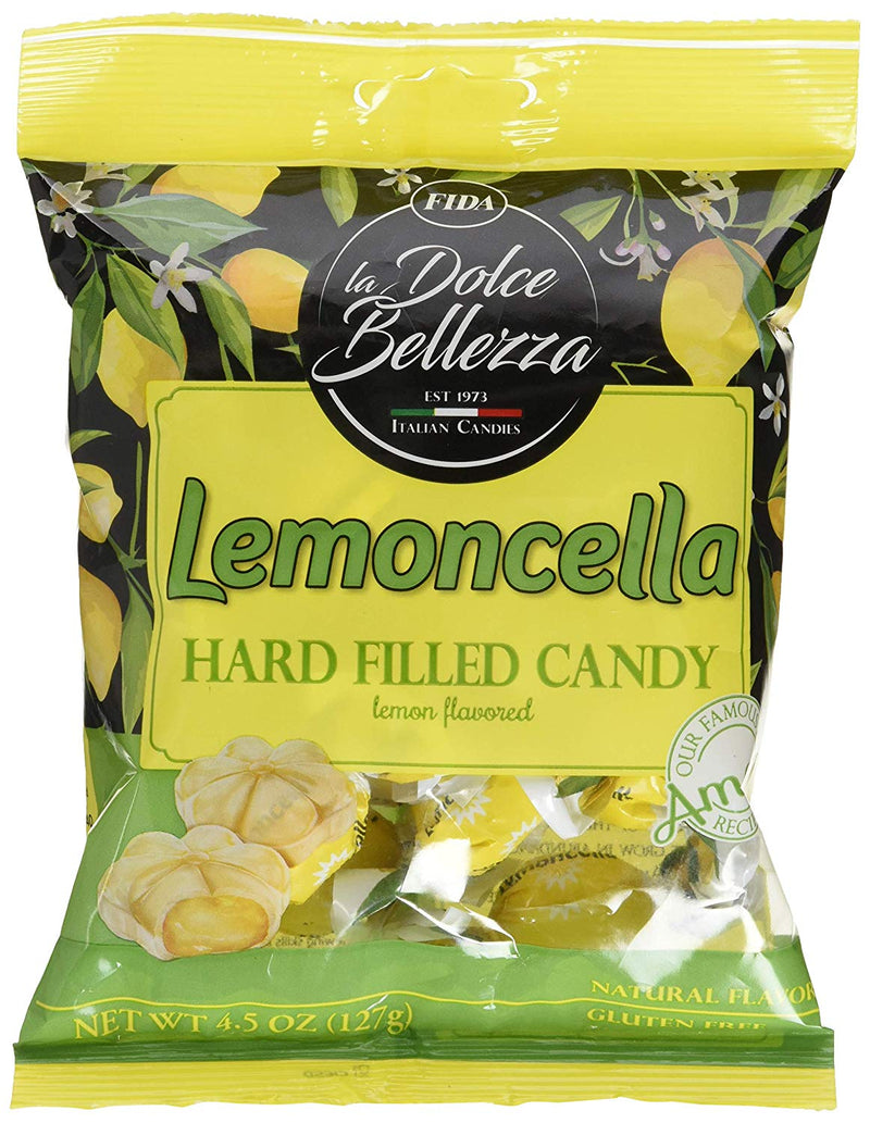 Fida Lemoncella Hard Filled Italian Candy, 4.5 Ounce | 127g