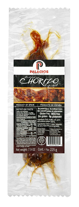 Palacios Chorizo Imported from Spain, 7.9 oz 225g