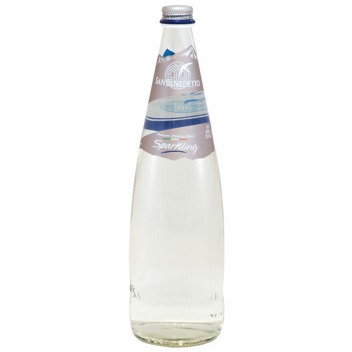 San Benedetto Sparkling Mineral Water Glass Bottles, 33 oz. | 1 Liter