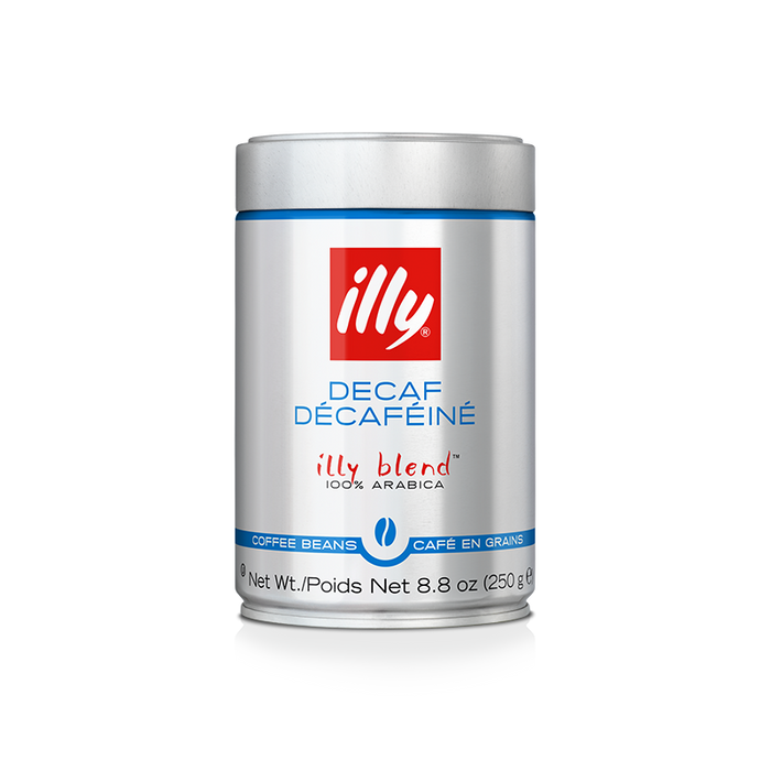 illy Whole Bean Decaffeinated Classico Coffee, 8.8 oz | 250g Can
