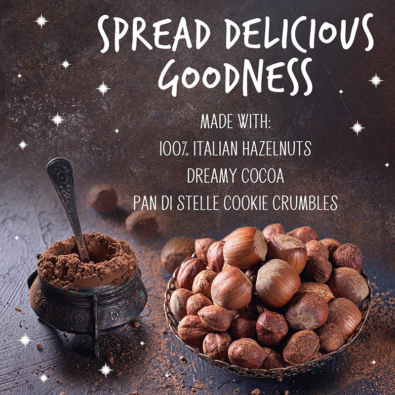 Pan Di Stelle Cream, Cocoa Hazelnut Spread, 100% Italian hazelnuts, Made in Italy, Chocolate spread, 11.6 oz.
