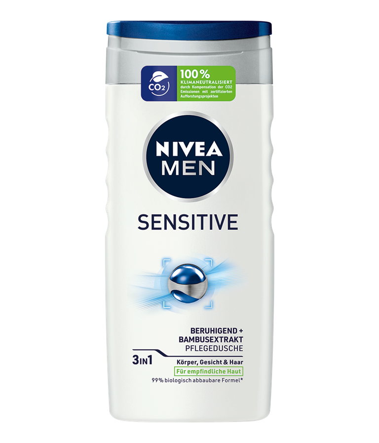 Nivea Men Shower Gel, Sensitive, Soothing & Bamboo Extract, 8.5 oz | 250ml