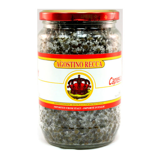 Agostino Recca Capers in Salt, 22.9 oz Jar