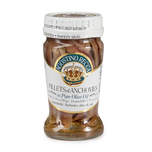 Agostino Recca Fillet of Anchovies in Olive Oil,  3.18 oz | 90g