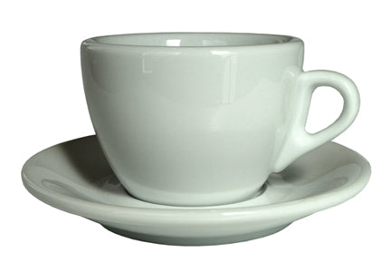 Nuova Point White Amalfi Cappuccino Cups and Saucers - Set of 6