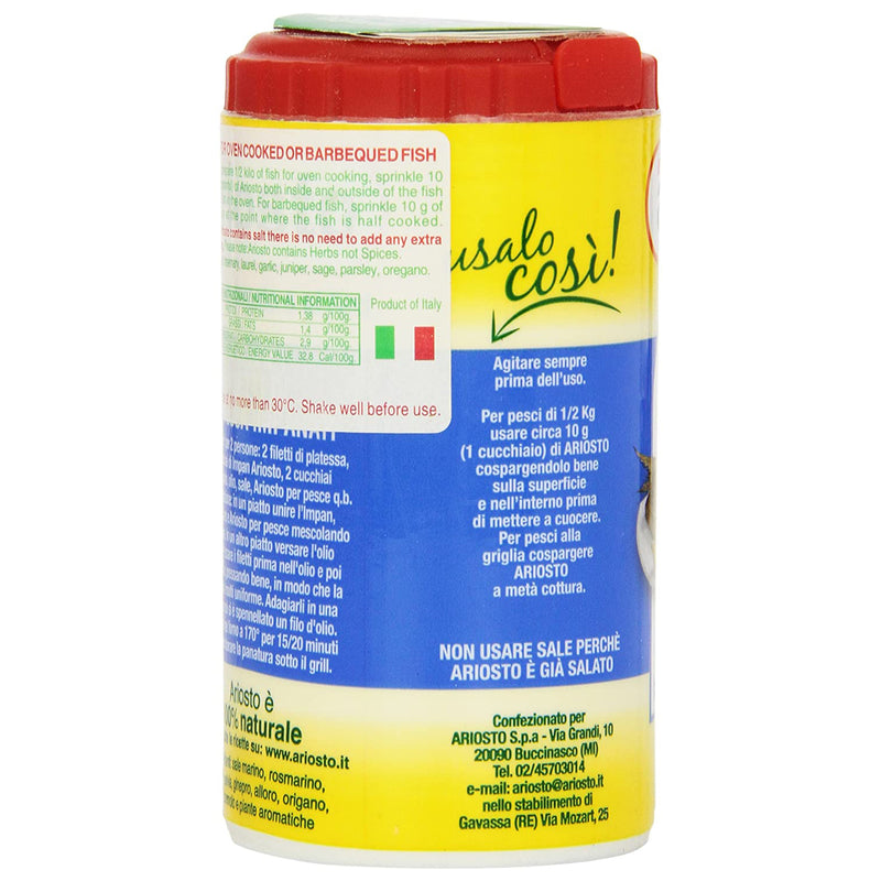 Ariosto Seasoning for Roast and Grilled Seafood Rub, 2.82 oz | 80g