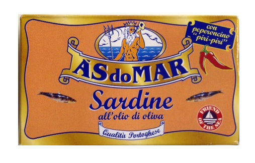Asdomar Sardine in Olive Oil With Hot Peppers 120g