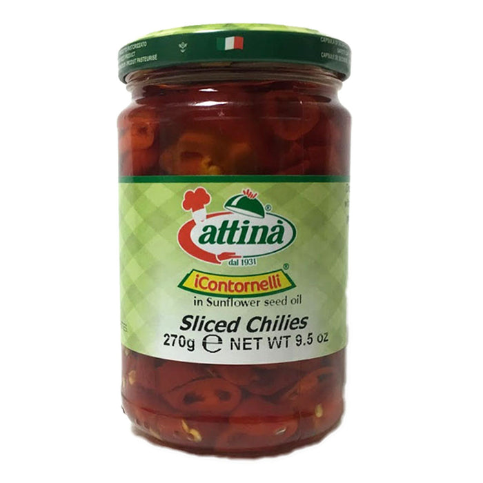 Attina Peperoncini Piccanti Tagliati, Sliced Chillies, 9.7 oz | 275g