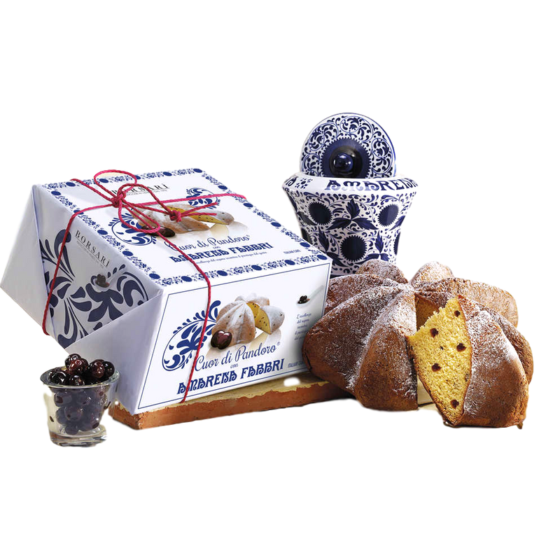 Borsari Cuor di Pandoro With Amarena Fabbri Cherries, 26.45 oz | 750g