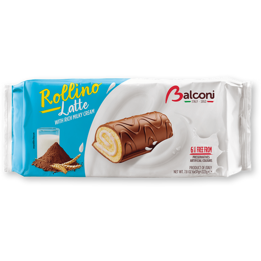 Balconi Rollino Milk, Latte with Rich Milky Cream, 7.8 oz | 222 g 
