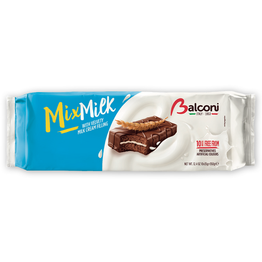 Balconi Mix Milk Cake, Cocoa and Milk Filling, 12.4 oz (350g)