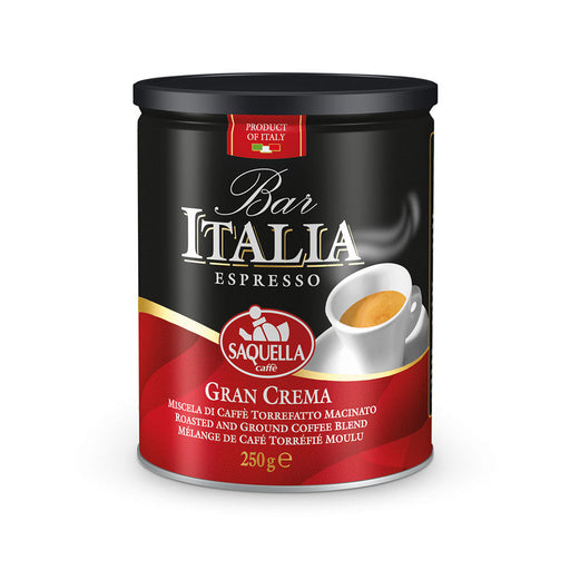 Saquella Caffe Bar Italia Gran Crema Tin, 8.8 oz | 250g