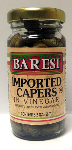 Baresi Imported Capers In Vinegar 2 oz Jar