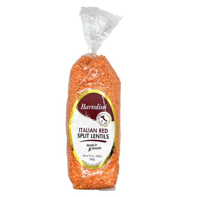 Bartolini Italian Red Split Lentils, Ready in 5 Minutes, 14.1 oz | 400g