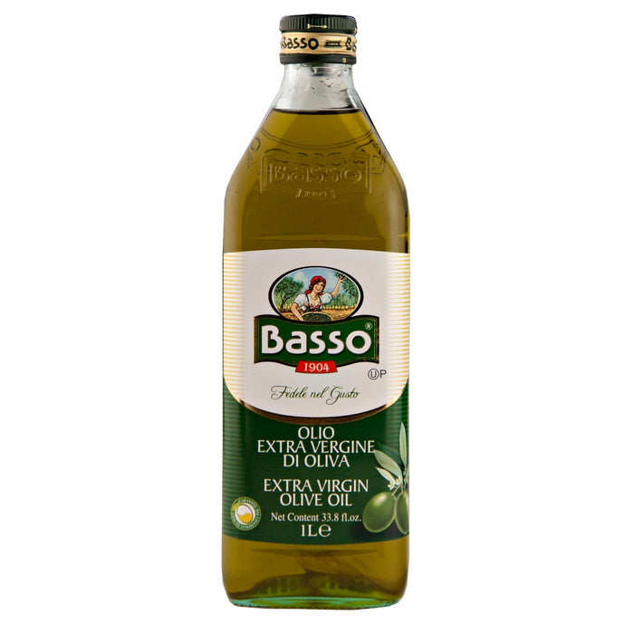 Basso Extra Virgin Olive Oil, Cold Extracted, Pack in Italy,  33.8 fl oz | 1 Liter