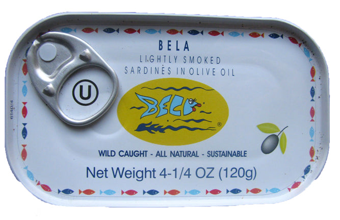 Bela Lightly Smoked Sardine Extra Virgin Olive Oil 120g