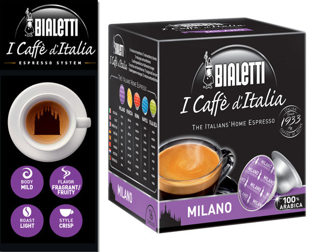 Bialetti "Milano" for Mini Express Machine, 16 Capsules