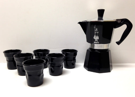 Bialetti Moka Express Stovetop and 6 Cups, Gift Set - Black — Piccolo's  Gastronomia Italiana