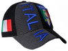 Black Italia 3D Embroidery Hat