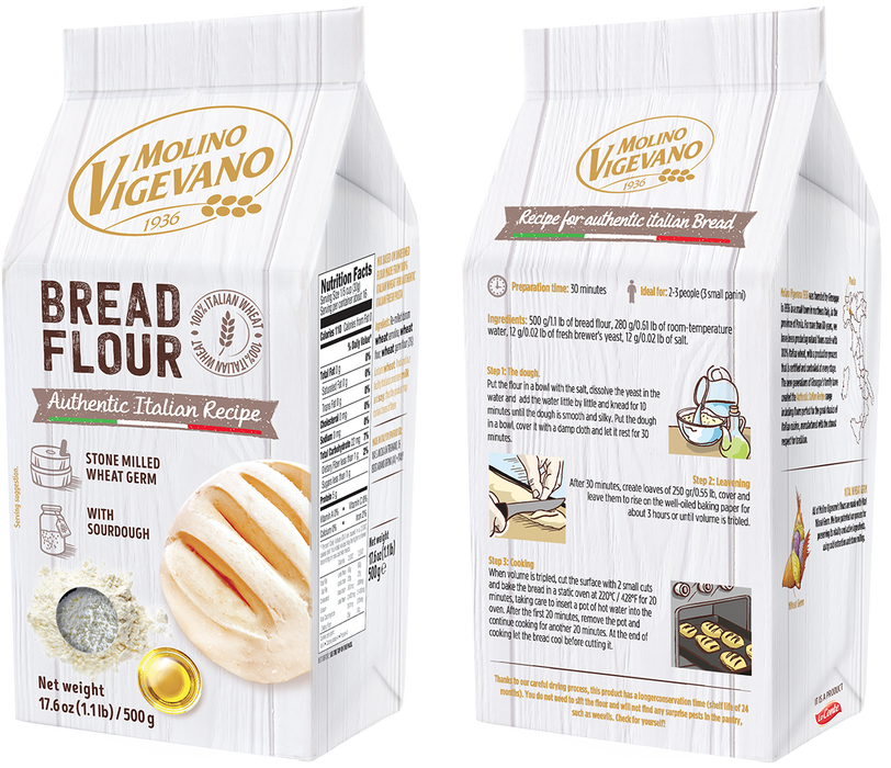 Molino Vigevano Bread Flour, 17.6 oz  500g — Piccolo's Gastronomia Italiana