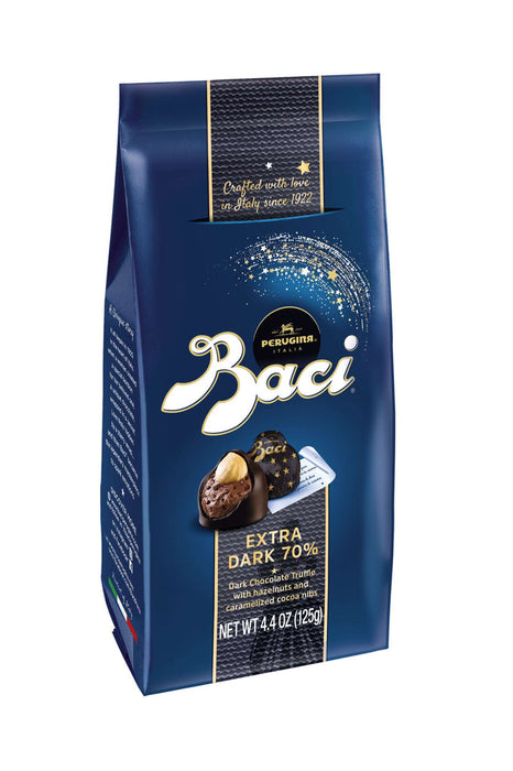 Baci Perugina, Extra Dark 70% Chocolate Truffles Bag, 4.4 oz