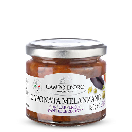 Campo D'Oro Sicilian Caponata, Eggplant Appetizer, 6.3 oz | 180g