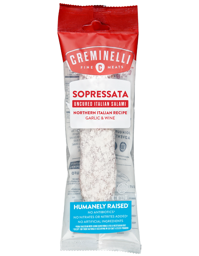 Creminelli Sopressata, Garlic & Wine, Made in USA, 5.5 oz