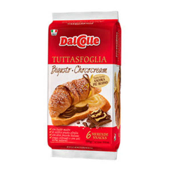 Dal Colle Chococream Croissants, 6 Pack, 9.52 oz | 270g