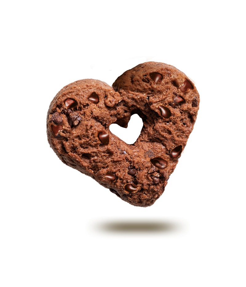 Falcone Cocoa Hearts With Chocolate Chips Cookies, 17.6 oz | 500g