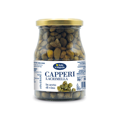 O Sole E Napule Capers in Vinegar, 12.3 oz | 350g