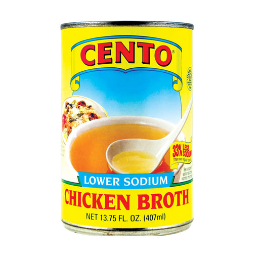 Cento Chicken Broth, Lower Sodium, 13.75 Ounce
