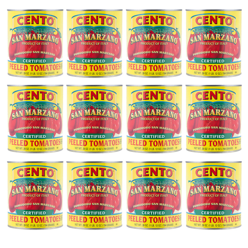 Cento San Marzano Certified Italian Peeled Tomatoes, 28 oz, 12 pack case