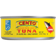Cento Solid Packed Tuna in Olive Oil, 5-Ounce Cans (Pack of 24)