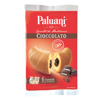 Paluani Croissant with Chocolate Cream Filling, Crema Cioccolato, 252g