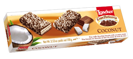 Loacker Coconut Milk Chocolate Biscuits, 100g